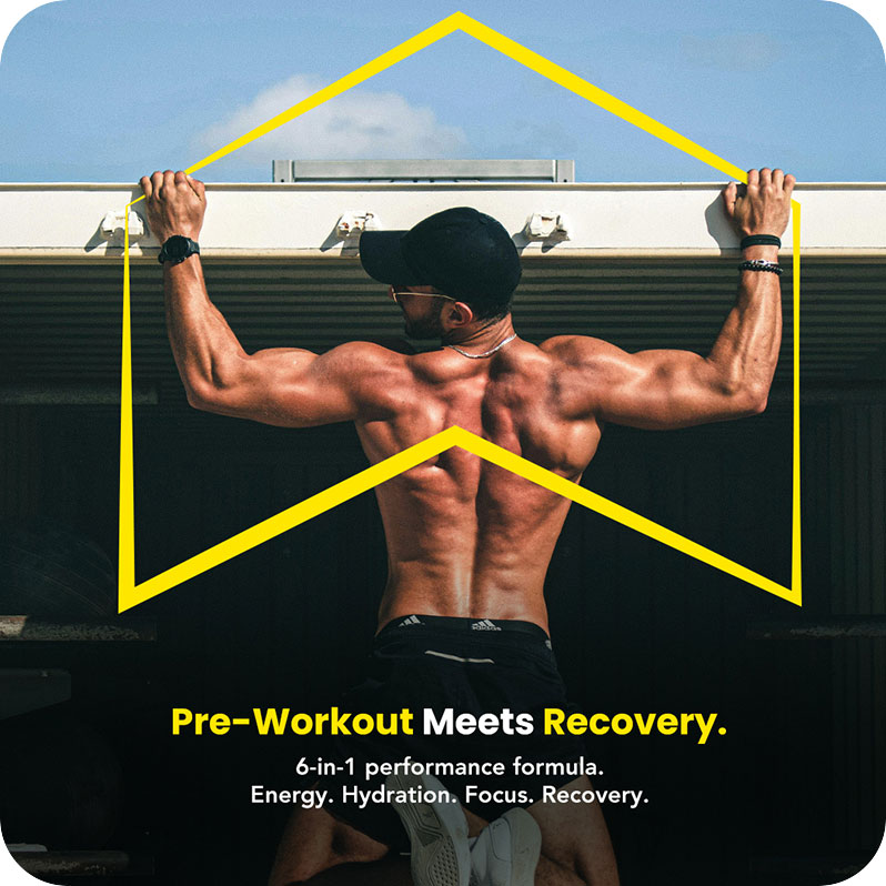 Complete pre-workout and recovery process showing athlete preparation and post-workout recovery